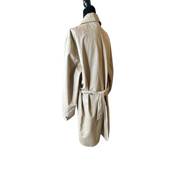 Boohoo Man, Khaki, Five Button, Midi Length, Trench Coat sz L - Picture 4 of 14